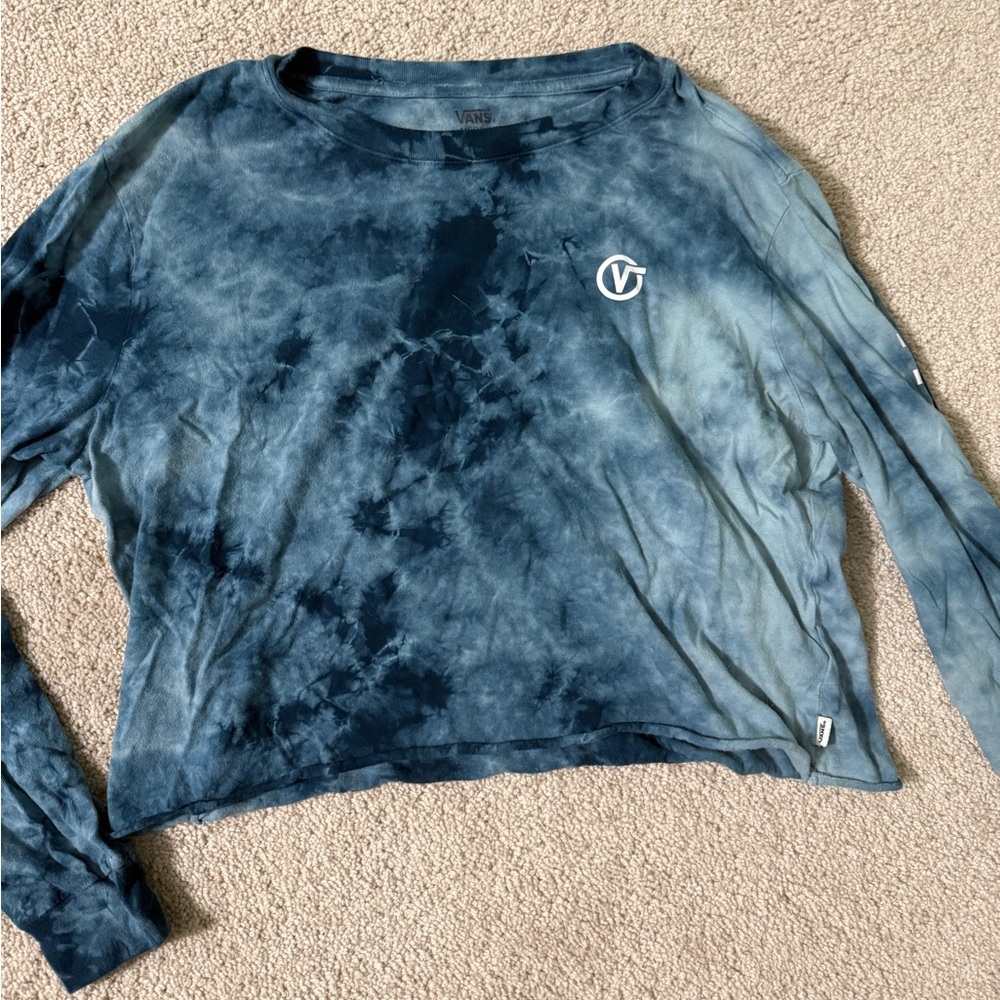 Vans Blue Tie-Dye Long Sleeve Tee